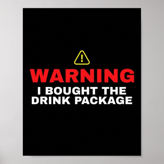 Waarschuwing cruiseschip Ik kocht het drankpakket Poster (Voorkant)