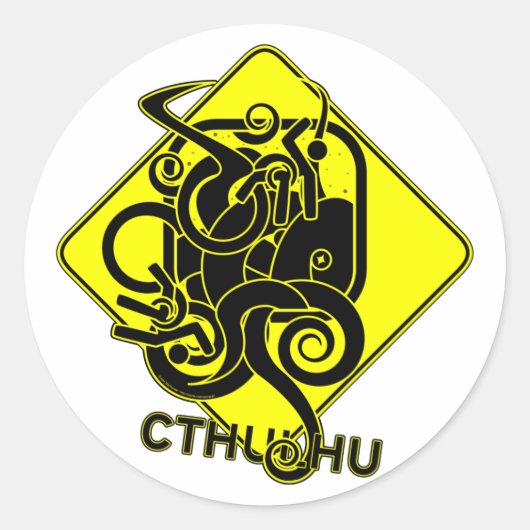 Waarschuwing: Cthulhu Stickers (Voorkant)