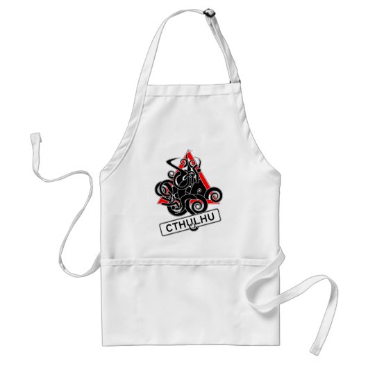 Waarschuwing: Cthulhu (UK) Apron Standaard Schort (Voorkant)