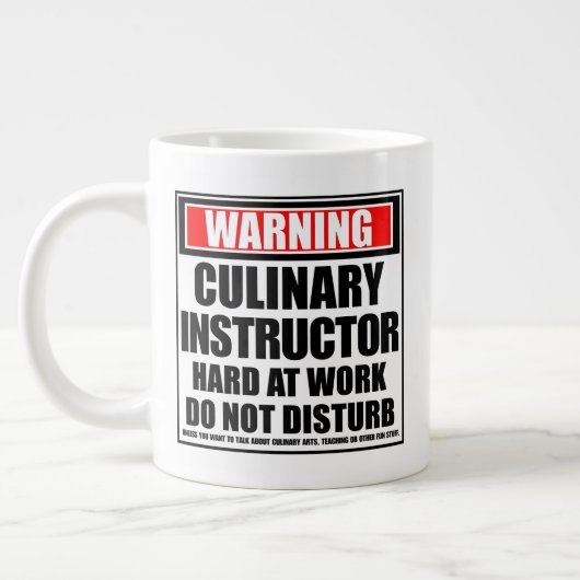 Waarschuwing Culinaire Instructeur hard op het wer Grote Koffiekop (Links)