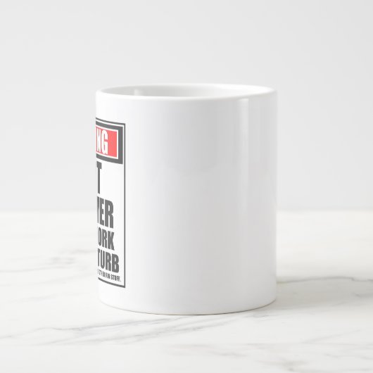 Waarschuwing Dart Thrower Harde op het werk stoort Grote Koffiekop (Voorkant)