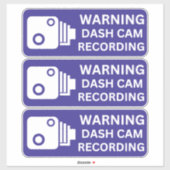 Waarschuwing Dash CAM Opname Voertuig Camera Bevei Sticker (Vel)