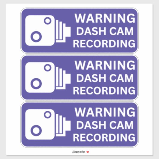 Waarschuwing Dash CAM Opname Voertuig Camera Bevei Sticker (Vel)