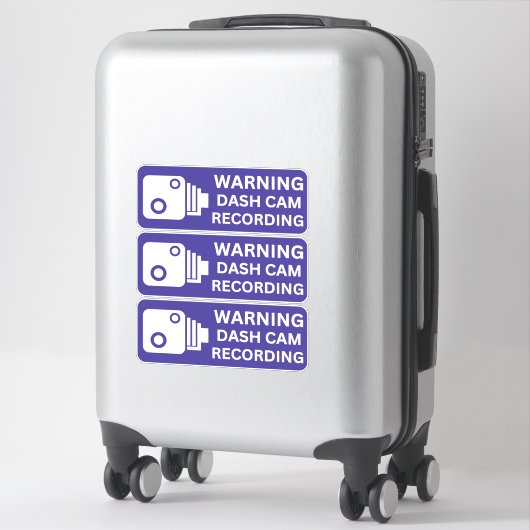 Waarschuwing Dash CAM Opname Voertuig Camera Bevei Sticker (Koffer)