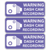 Waarschuwing Dash CAM Opname Voertuig Camera Bevei Sticker (Voorkant)