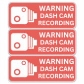 Waarschuwing Dash CAM-opname Voertuig Camera Bevei Sticker (Voorkant)