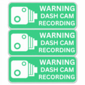 Waarschuwing Dash CAM Opname Voertuig Camera Bevei Sticker (Voorkant)
