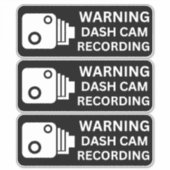 Waarschuwing Dash CAM Opname Voertuig Camera Bevei Sticker (Voorkant)