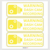 Waarschuwing Dash CAM Opname Voertuig Camera Bevei Sticker (Vel)