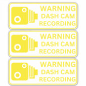 Waarschuwing Dash CAM Opname Voertuig Camera Bevei Sticker (Voorkant)