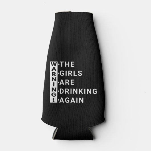 Waarschuwing dat de meisjes weer drink flesjeskoeler (Voorkant)