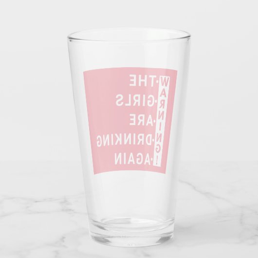 Waarschuwing dat de meisjes weer drink glas (Achterkant)