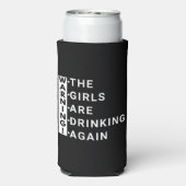 Waarschuwing dat de meisjes weer drink seltzer blikjeskoeler (Seltzer Achterkant)