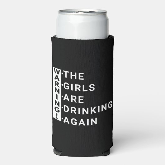 Waarschuwing dat de meisjes weer drink seltzer blikjeskoeler (Seltzer Voorkant)