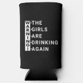 Waarschuwing dat de meisjes weer drink seltzer blikjeskoeler (Voorkant)