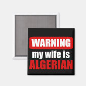 Waarschuwing dat mijn vrouw Algerijns is Magneet (Voorkant / Achterkant)
