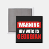 Waarschuwing dat mijn vrouw Georgisch is Magneet (Voorkant / Achterkant)