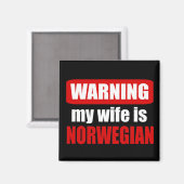 Waarschuwing dat mijn vrouw Noors is Magneet (Voorkant / Achterkant)