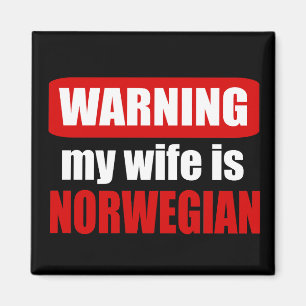 Waarschuwing dat mijn vrouw Noors is Magneet
