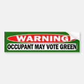 Waarschuwing!  De consument kan groen stemmen Bumpersticker (Voorkant)