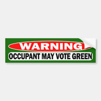 Waarschuwing!  De consument kan groen stemmen Bumpersticker