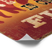 Waarschuwing! De Cook staat in brand Poster (Hoek)