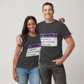 Waarschuwing de hele persoonlijkheid van deze pers t-shirt (Unisex)