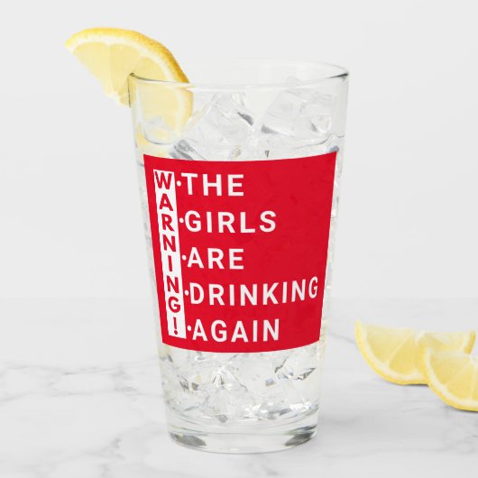 waarschuwing de meisjes drinken weer glas (Voorkant ijs)