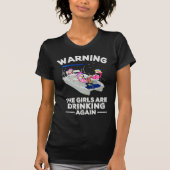 Waarschuwing de meisjes weer Flamingo, Funn Drink T-shirt (Voorkant)