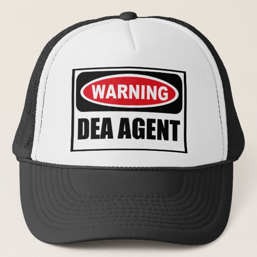 Waarschuwing DEA AGENT Pet (Voorkant)