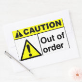 WAARSCHUWING Defect Rechthoekige Sticker (Envelop)