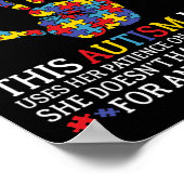 Waarschuwing Deze autisme moeder gebruikt patiënte Poster (Hoek)