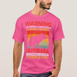 Waarschuwing Deze eigenschap is beschermd Capybara T-shirt