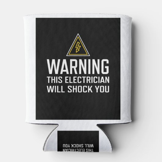 Waarschuwing Deze elektricien zal u Koelbox schokk Blikjeskoeler (Achterkant)