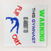 Waarschuwing Deze gymnast staat op het punt om de  Legpuzzel (Horizontaal)