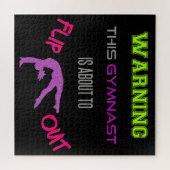 Waarschuwing Deze gymnast staat op het punt om de  Legpuzzel (Horizontaal)