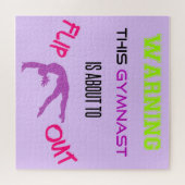 Waarschuwing Deze gymnast staat op het punt om de  Legpuzzel (Horizontaal)