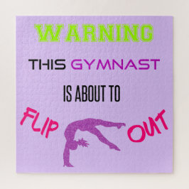 Waarschuwing Deze gymnast staat op het punt om de  Legpuzzel