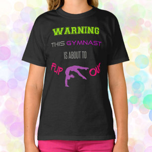 Waarschuwing Deze gymnast staat op het punt om T-S T-shirt