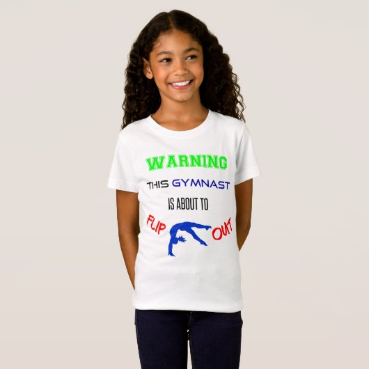Waarschuwing Deze gymnast staat op het punt om T-S T-shirt (Voorkant volledig)