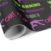 Waarschuwing Deze gymnast staat op het punt om uit Cadeaupapier (Rol Hoek)