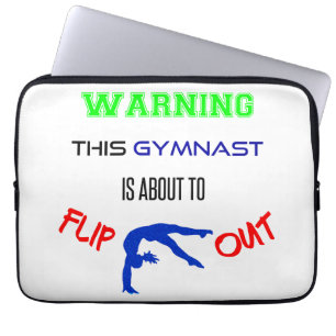 Waarschuwing Deze gymnast staat op het punt om uit Laptop Sleeve