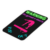 Waarschuwing Deze gymnast staat op het punt om uit Magneet (Linkerzijde)