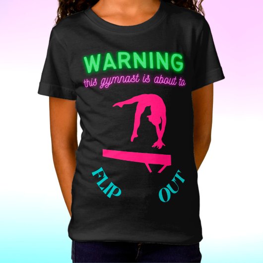 Waarschuwing Deze gymnast staat op het punt om uit T-shirt
