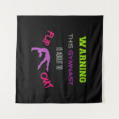 Waarschuwing Deze Gymnast Staat Op Het Punt Om Uit Wandkleed (Voorkant (horizontaal))