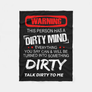 Waarschuwing Deze persoon heeft een vieze geest al Fleece Deken