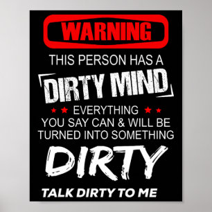 Waarschuwing Deze persoon heeft een vieze geest al Poster