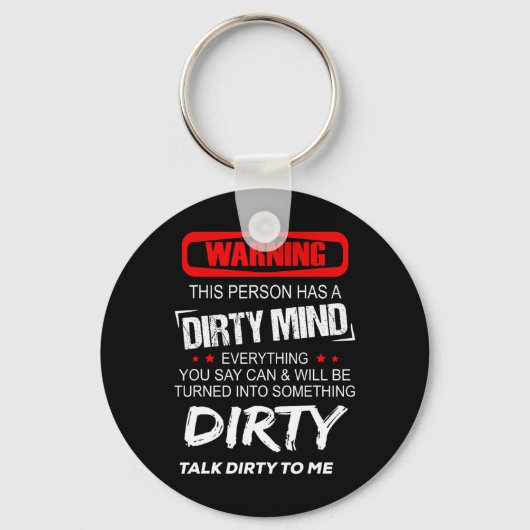 Waarschuwing Deze persoon heeft een vieze geest al Sleutelhanger (Voorkant)