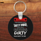 Waarschuwing Deze persoon heeft een vieze geest al Sleutelhanger (Voorkant)