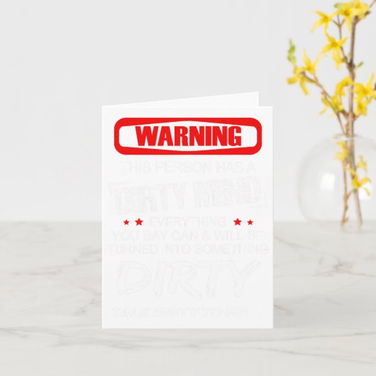 Waarschuwing Deze Persoon Heeft Een Vuil Geest All Kaart (Gele Bloem)